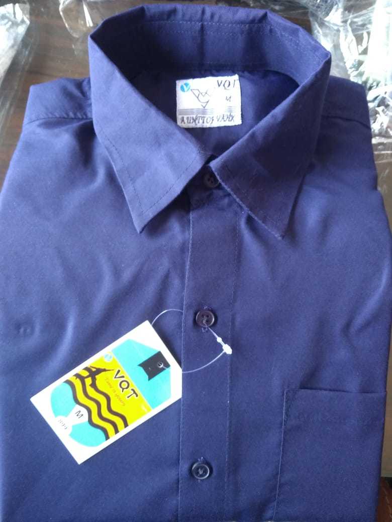 Blue Men Cotton Shirt