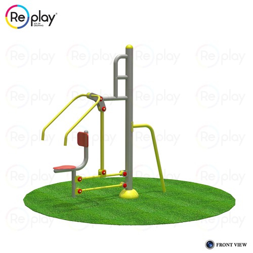Replay Brand Single Pulley Down Gym System - B Class Pipe, 6.8X2.4X7.3 FT Dimensions, Suitable for Ages 18 to 65, Max User Weight 110KG, Steel and Rope Material, Compliant with EN 16630:2015 Standards