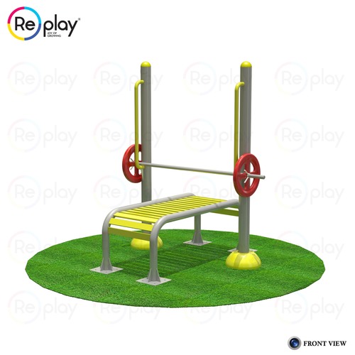 Replay Fixed Weight Bench - B Class Steel Structure, 4.9x4.5x5.4 Ft Dimensions | Suitable for Ages 18 to 65, Max Weight 110kg