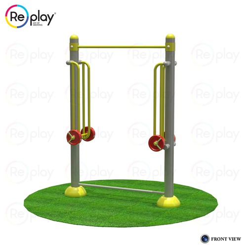 Pole With Fixed Dumbbell - High-Quality 'B' Class Steel, 4.9x1.6x6.7 Ft | Max User Weight 110kg, Age 18 to 65