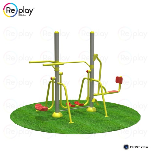 Steel And Rope Air Walker With Mini Ski & Squat Pushing