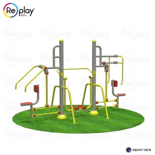 स्टील एंड रोप आउटडोर मल्टी जिम