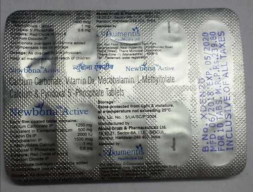 Calcium Carbonate Vitamin D3 Mecobalamin L-methylfolate Calcium Pyridoxal 5-phosphate Specific Drug