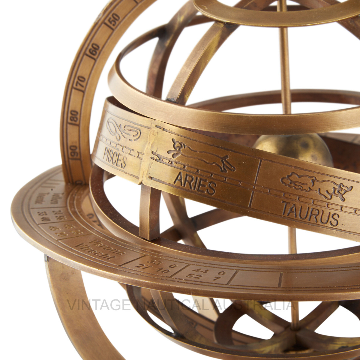 World Globe A Brass Armillary Zodiac (Medium)