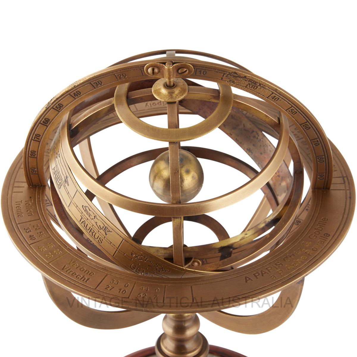 World Globe A Brass Armillary Zodiac (Medium)