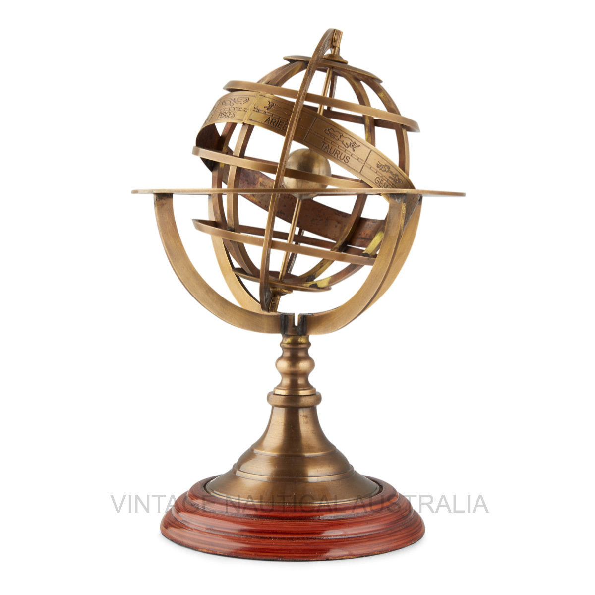 World Globe A Brass Armillary Zodiac (Medium)