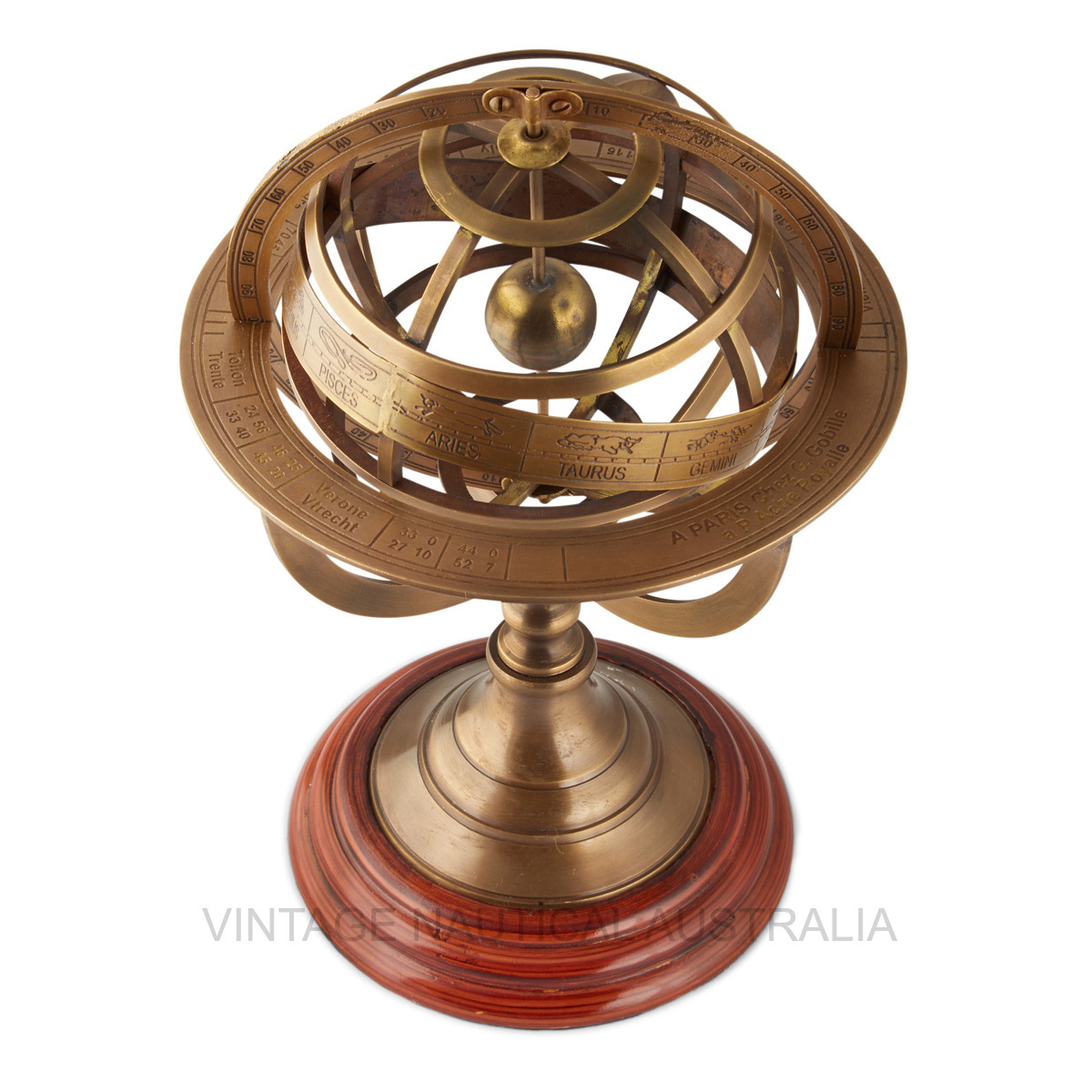World Globe A Brass Armillary Zodiac (Medium)