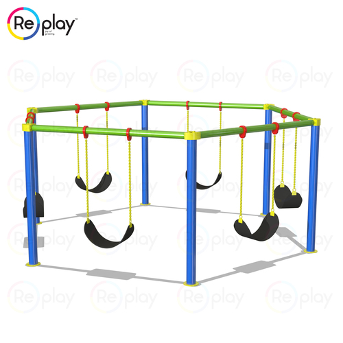 Steel And Rope 6 Seater Swing