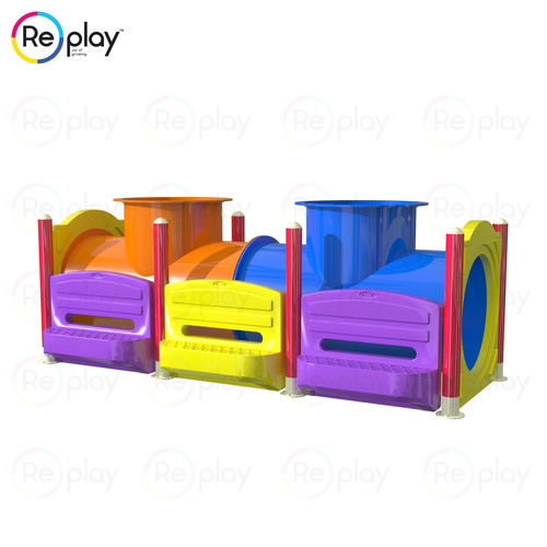 DOUBLE T Crawling Tunnel - Steel & Rope, 9 x 5 x 5 Ft., For Ages 4 to 12