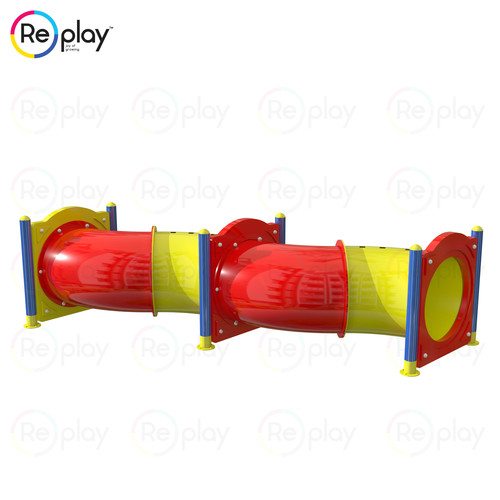 Steel And Rope Zick- Zack Crawling Tunnel
