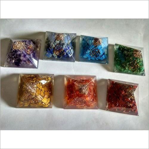 Agate Organ Pyramid Set - Natural Multicolor Radiant Cut, 2-2.5 Inch Size | 698g Weight Crafted from Genuine Agate Stone
