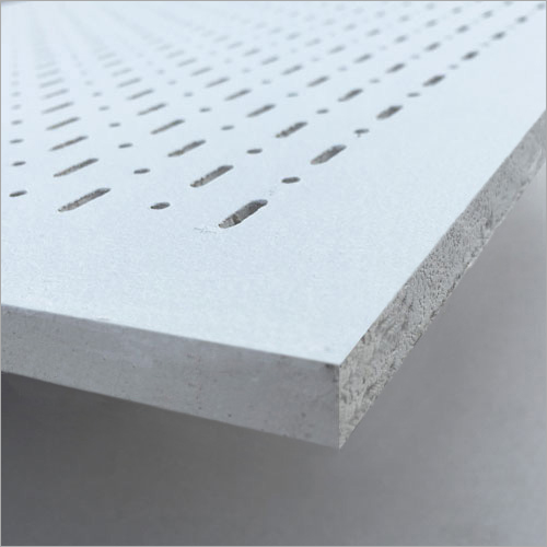 Gypsum Perforated Acoustical Panel - 595x595 Mm, 595x1220 Mm | Gypsum Material, 12 Mm Thickness, Square Edge Profile, Enhances Aesthetics & Acoustics