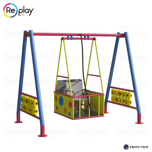 Wheelchair Swing - G.I. B Class Pipe, 14x8x10 FT | PVC Coated, ISI Brand Hardware, Ideal for Ages 4-12