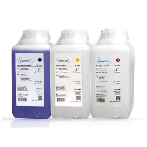 CLEANALYZER Hematology Analyzer Cleaning Kit - 3 x 480 ml Enzymatic, Sputo & Detergent Solution | Triple Action Formula, Prolongs Component Life, Minimizes Bacterial Growth