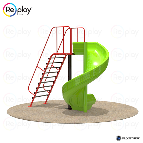 Steel And Rope Roto Spiral Slide
