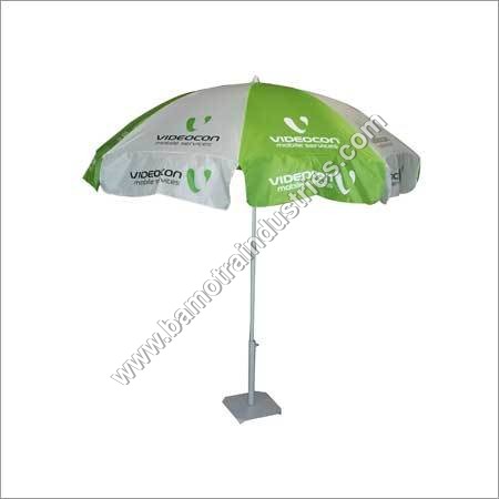 Green & White Promotional Umbrellas With Stand