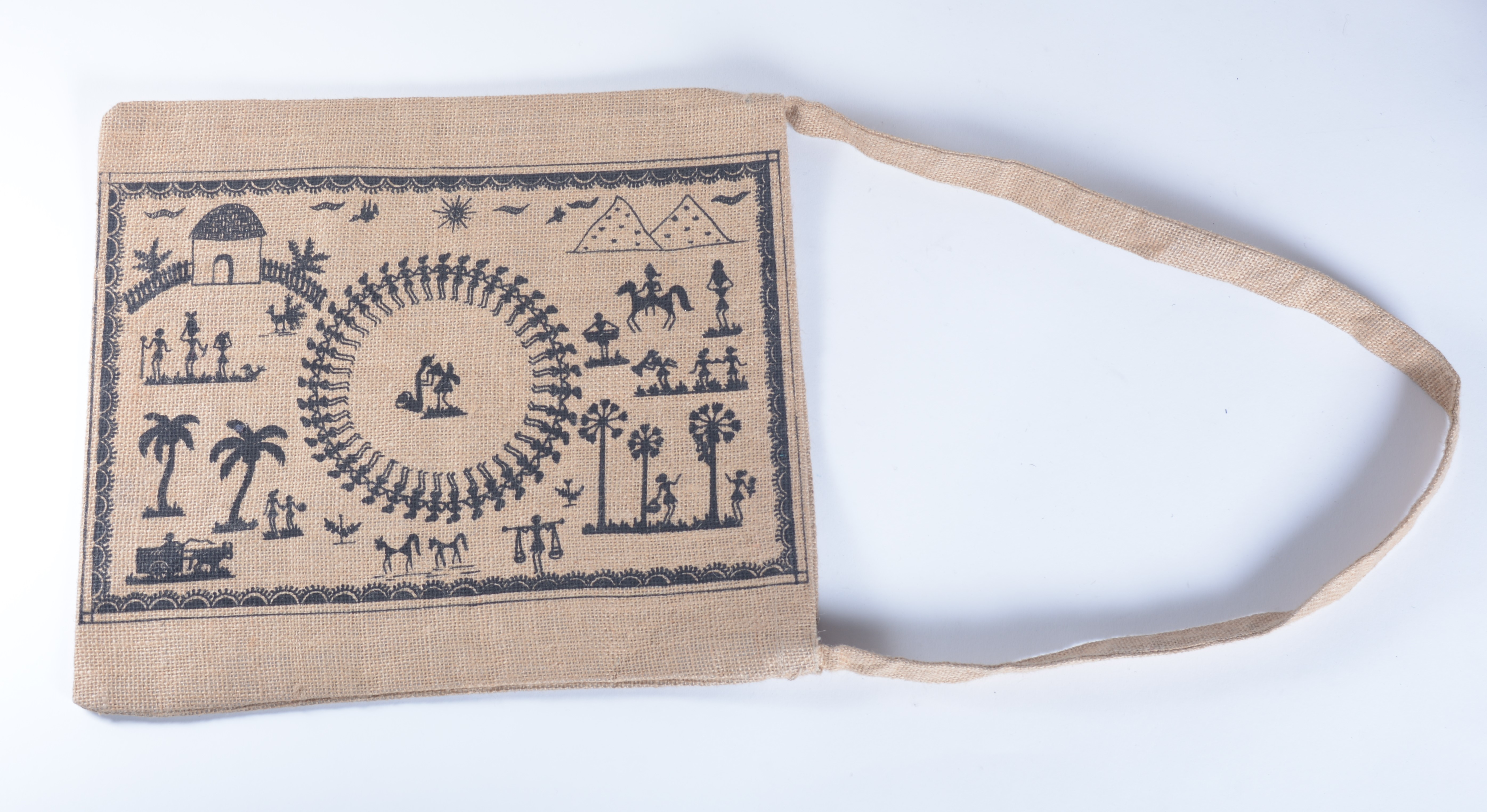 Customizable Jute Sling Bag