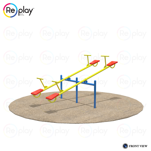 Steel And Rope Double Bar See-Saw
