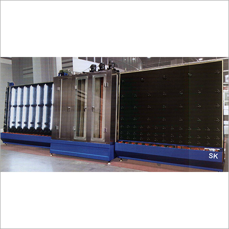 Blue Vertical Glass Washing Machine