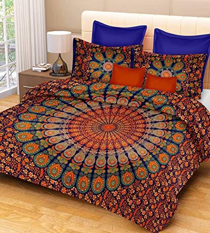 Multicolor Jaipuri Bed Sheets