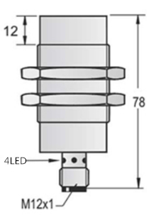 M30 Inductive Proximity Sensor Unshielded Dc No Nc Sn15mm Connector Accuracy: 2 %
