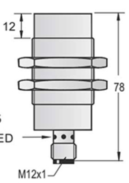 M30 Inductive Proximity Sensor Unshielded Dc No Nc Sn15mm Connector Accuracy: 2 %