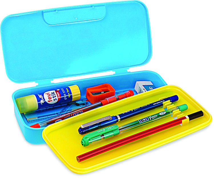 Kidzi Big Plastic Pencil Box - Plastic, Various Designs And Sizes, Multi-color | Eye-catching Look, Artistic Graphic Design, Sturdy And Durable