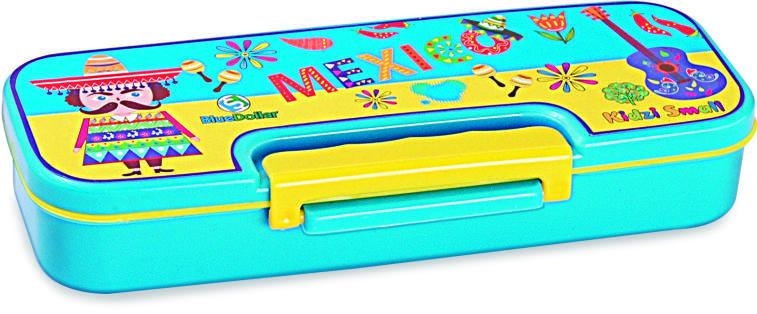 Kidzi Small Plastic Pencil Box - Plastic Material, Compact Design, Multi-color | Eye-pleasing Look, Lightweight, Perfect For School Or Home