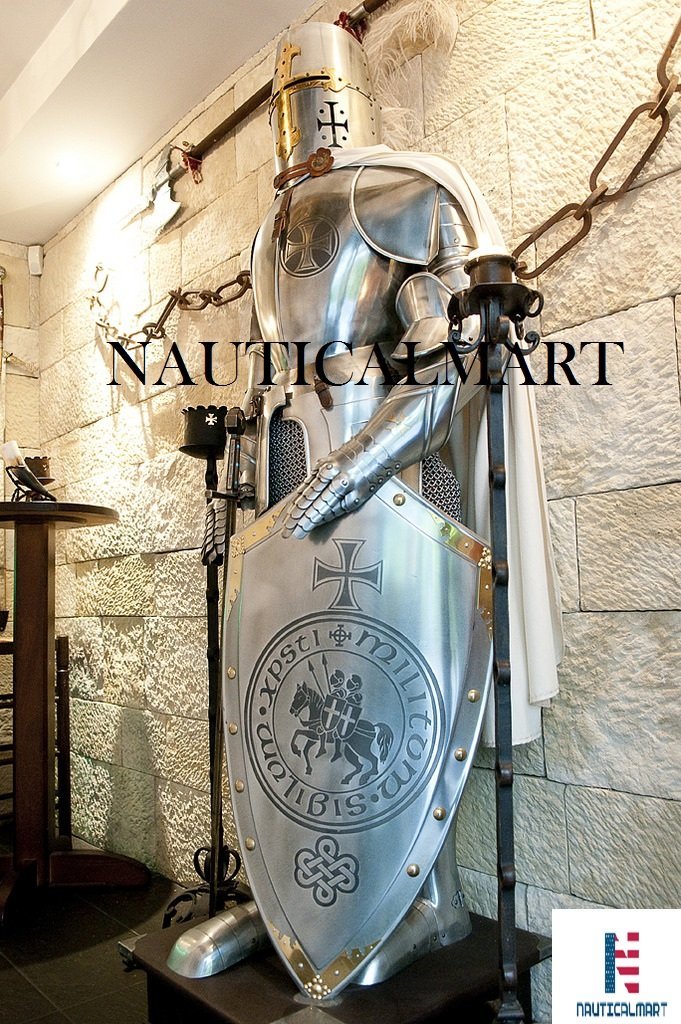 Easy To Install B07fmdvz29 Nauticalmart Medieval Wearable Knight Crusader Full Suit Of Armour Collectibles Armor Costume