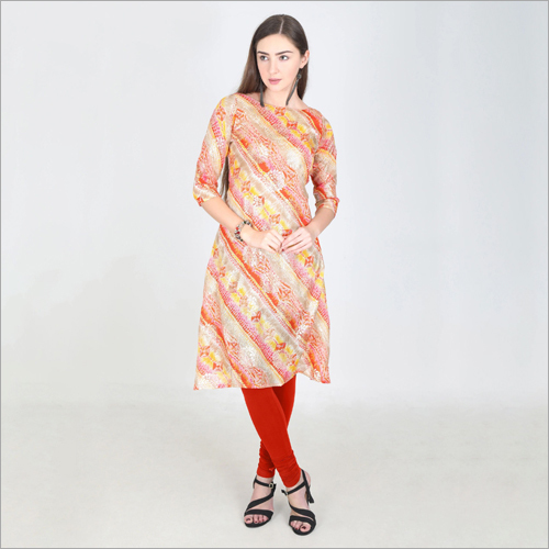 Available In Multicolored Ladies Printed Kurti