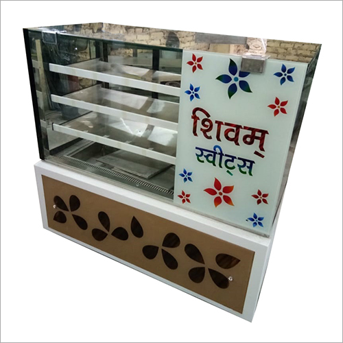 4 Shelves Sweet Display Counter Design: Customize