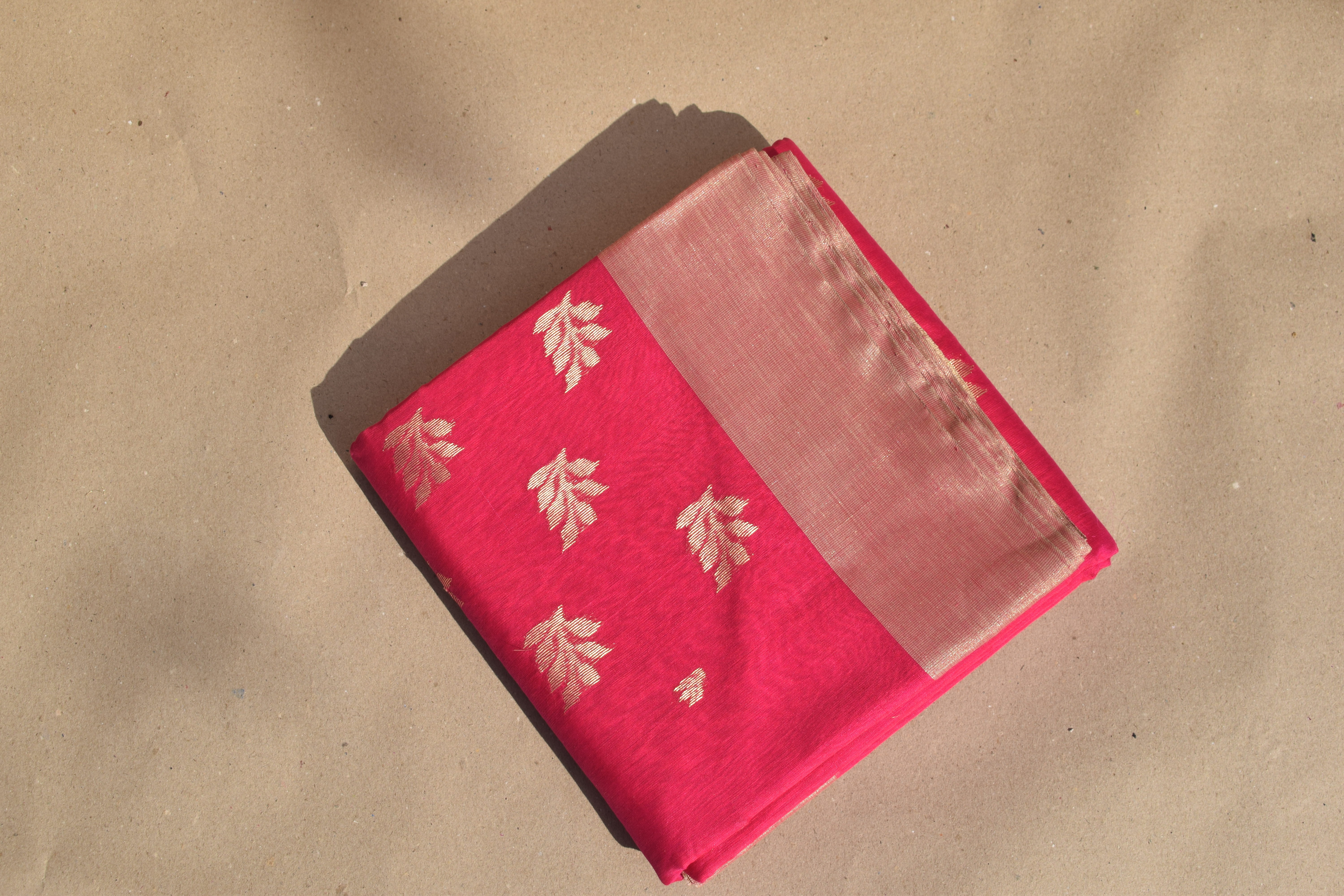 Chanderi Saree - Chanderi Silk, 5.5 M Length, Regal Purple Color | Elegant And Lightweight With Separate Blouse Piece