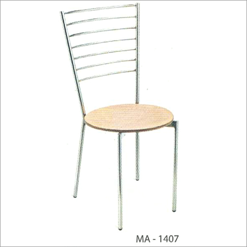 Machine Made Wooden Base And Steel Chair