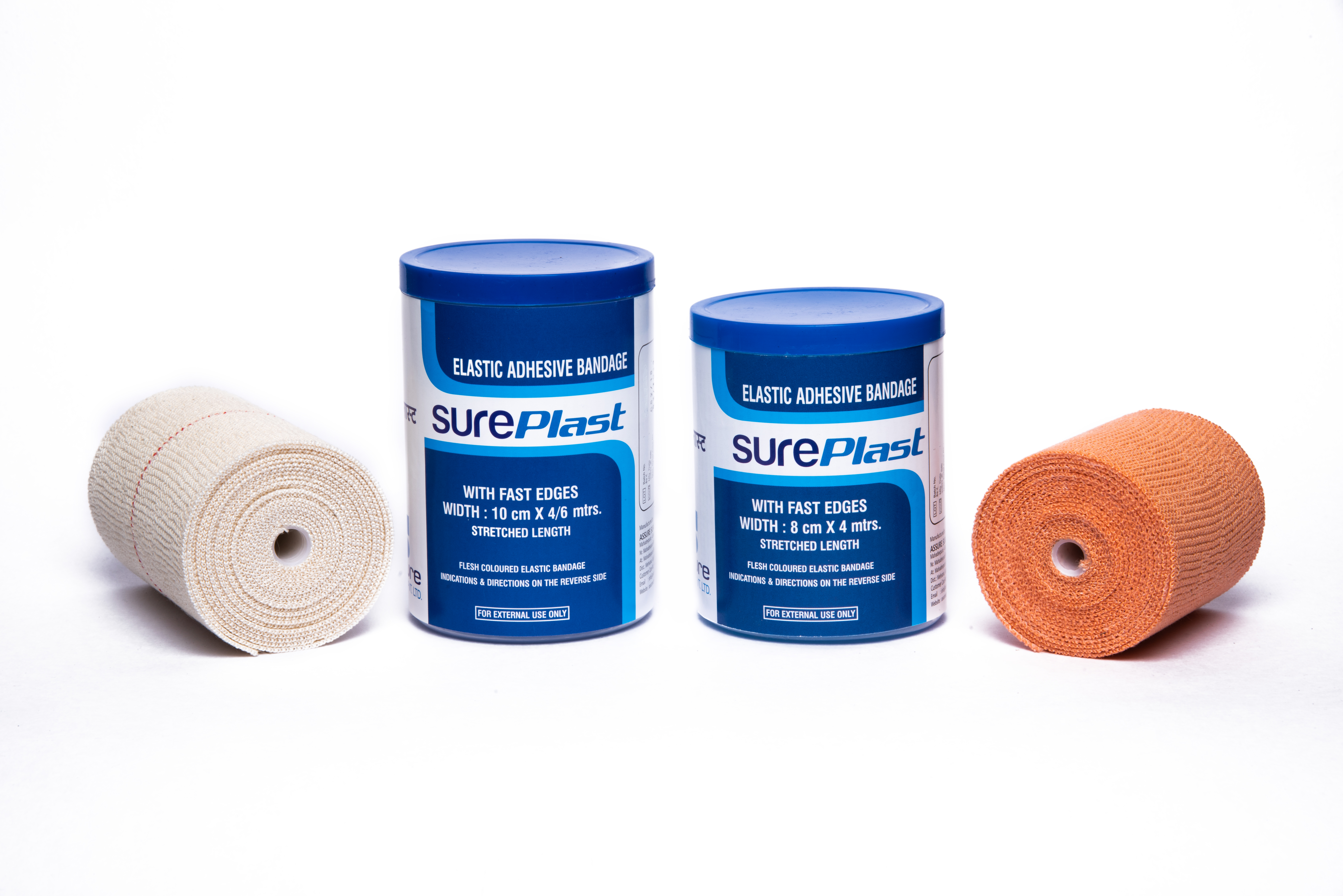 Elastic Adhesive Bandage - Other Material, 4/6 Length X 5 To 15 Width, Skin Color | Reusable, Waterproof, Short-term Support For Weak Ankles And Knees