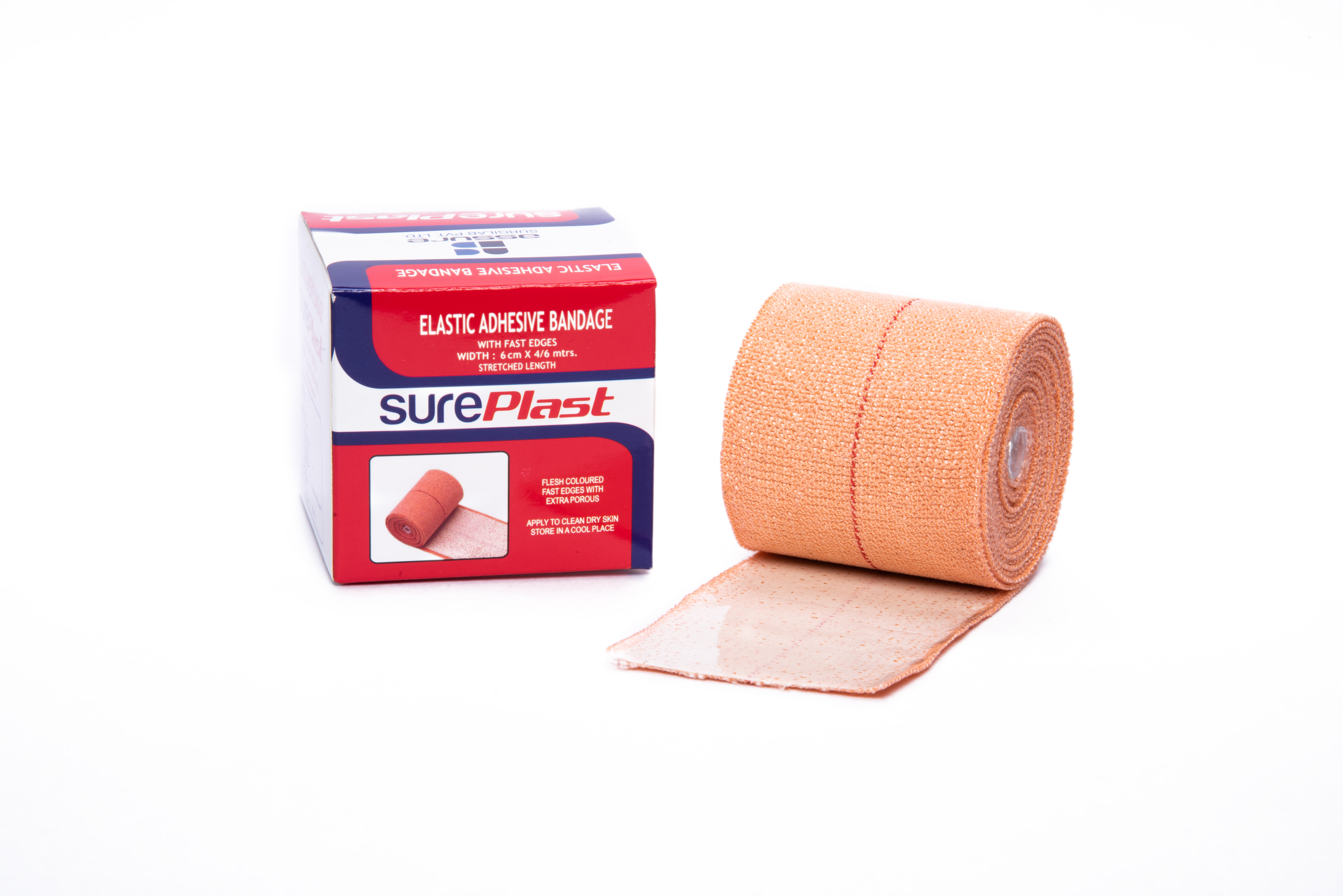 Elastic Adhesive Bandage - Other Material, 4/6 Length X 5 To 15 Width, Skin Color | Reusable, Waterproof, Short-term Support For Weak Ankles And Knees