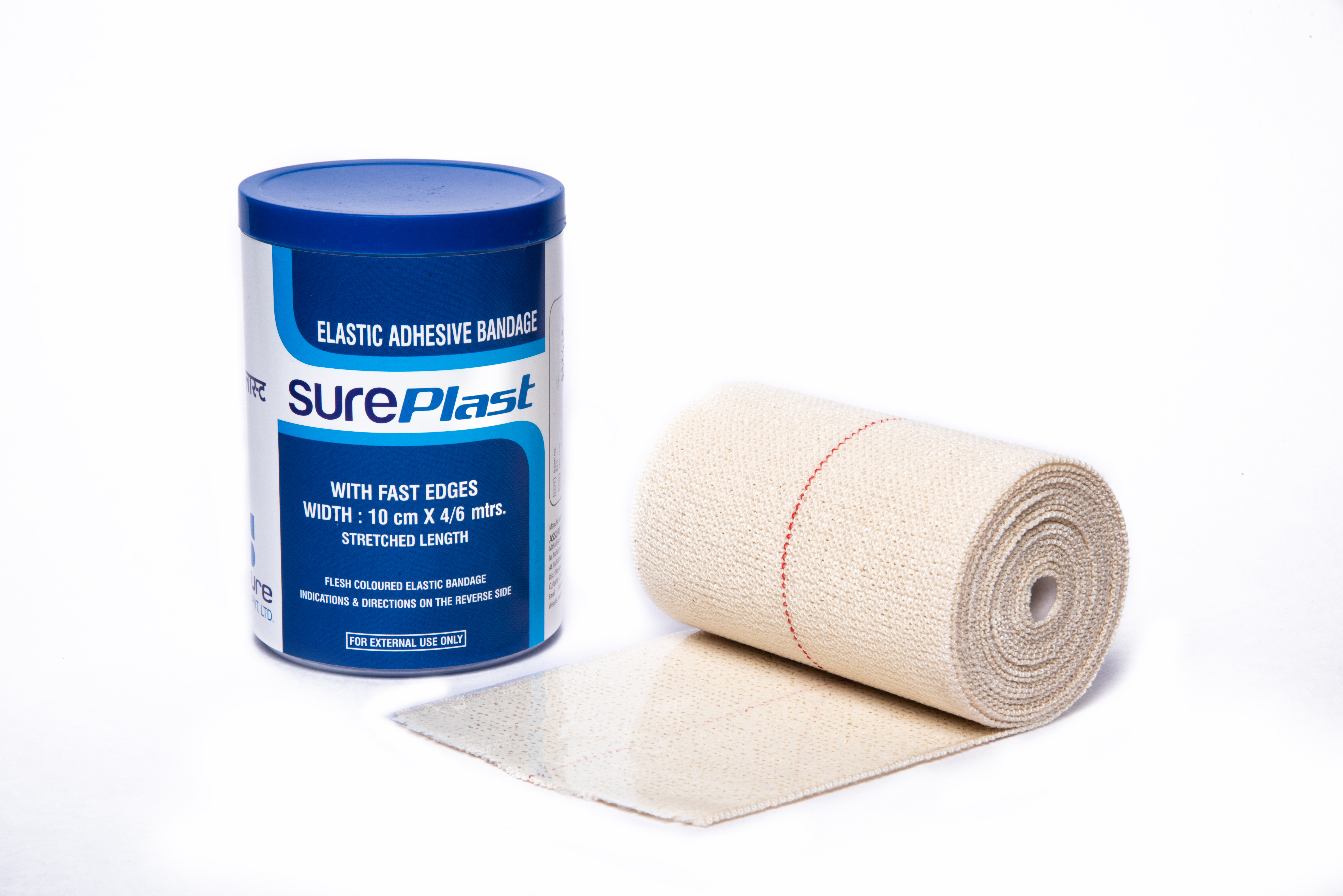 Elastic Adhesive Bandage - Other Material, 4/6 Length X 5 To 15 Width, Skin Color | Reusable, Waterproof, Short-term Support For Weak Ankles And Knees