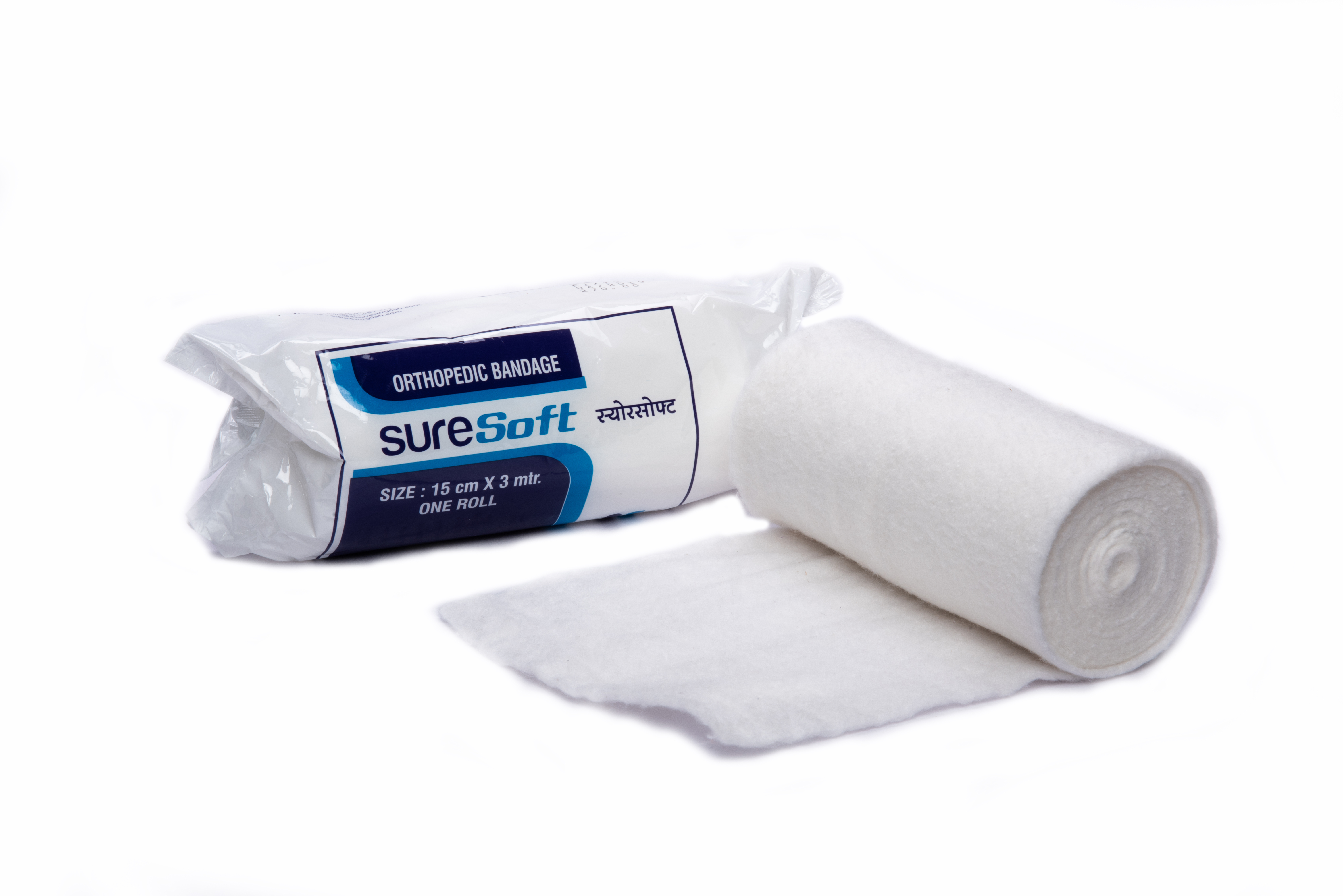 Orthopedic Bandage - Thin Breathable Fabric 10-15 Cm Width, White Color | Light Weight, Soft Texture, Moisture-proof Packaging