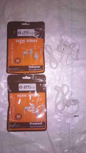 Mobile Earphones - White, 1.2m Cable, 10mm Driver | Portable Audio, Wired Connection, Easy Usage