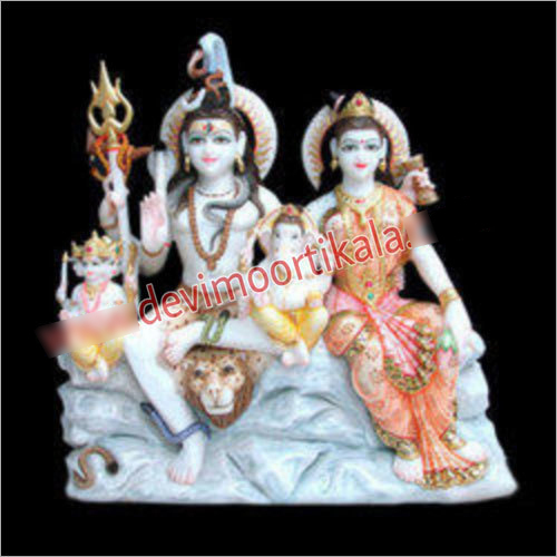 Marble Mahadev Family Statue - Feature: Easy To Clean