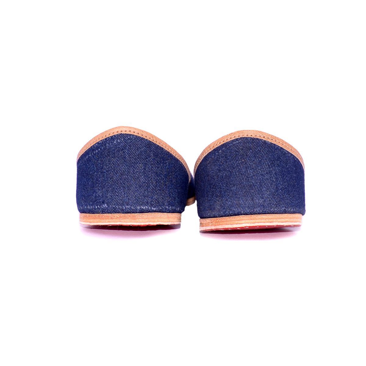 Punjabi Jutti Blue Color With Flower Work For Woman Heel Size: Flat