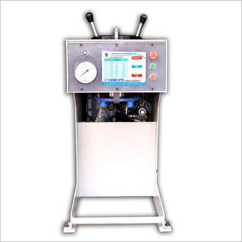 White Vertical Hose Crimping Machine