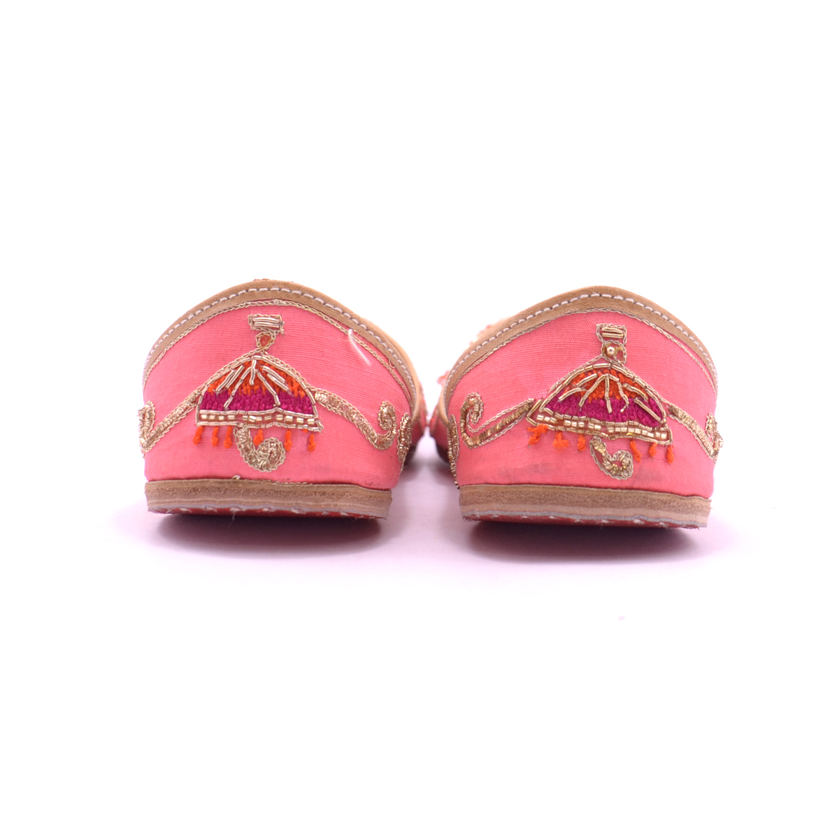 Peach Color Designer Jutti Umbrella Work For Woman Heel Size: Flat