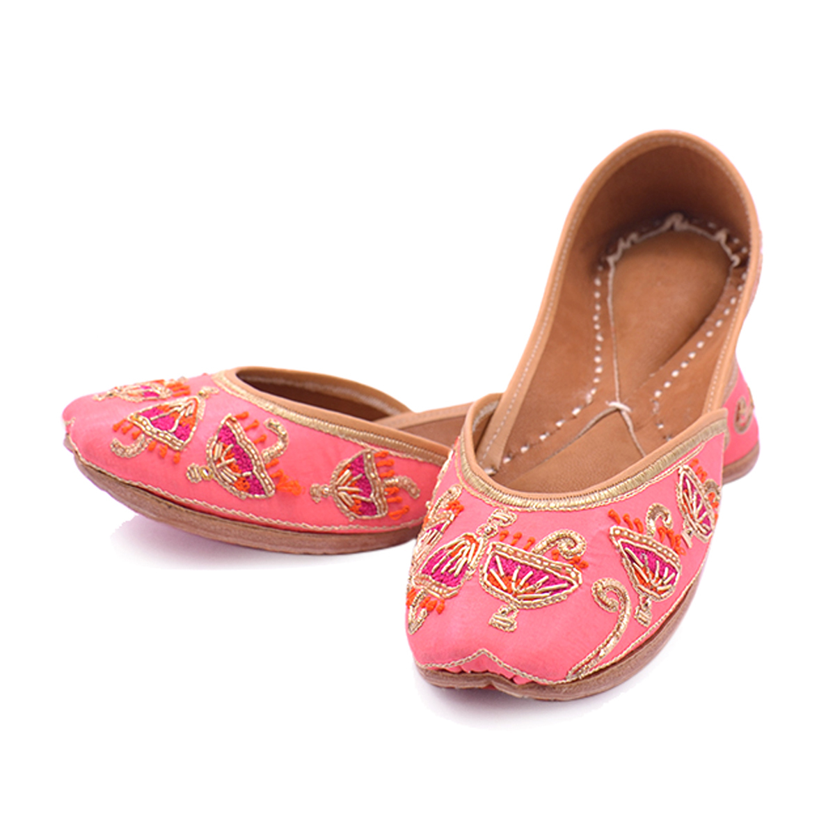 Peach Color Designer Jutti Umbrella Work For Woman Heel Size: Flat