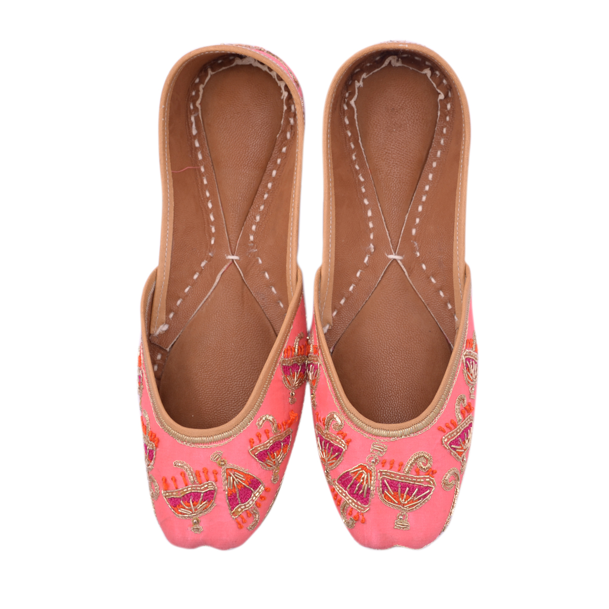Peach Color Designer Jutti Umbrella Work For Woman Heel Size: Flat