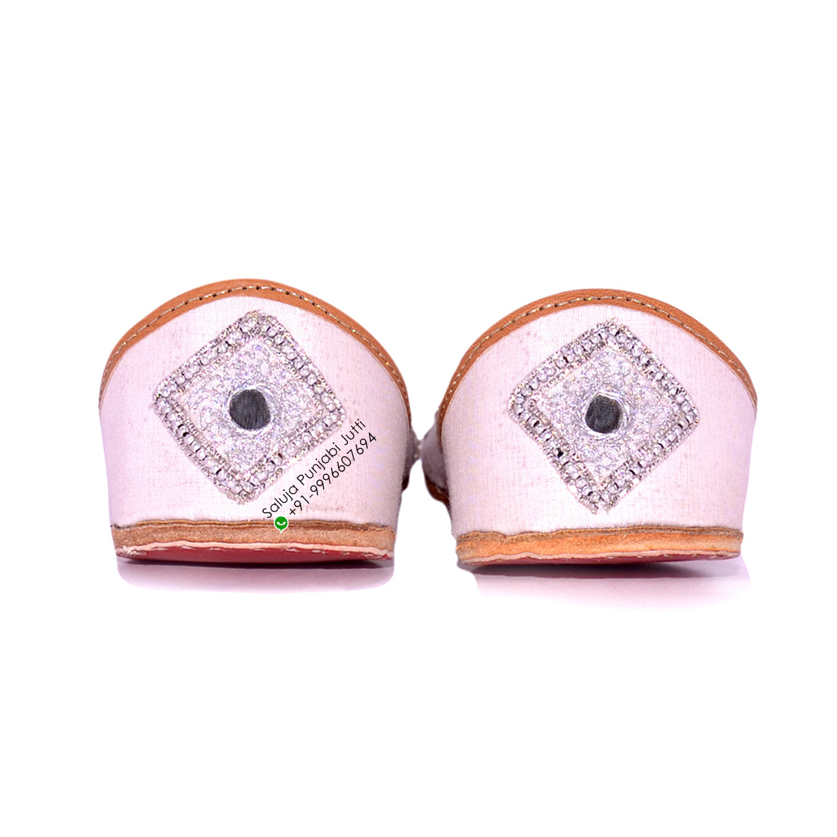 Designer Punjabi Jutti - Leather Material, Sizes 36-41, Ivory White Color | Extra Padding For Comfort, Custom Designs Available, Ideal For Any Season
