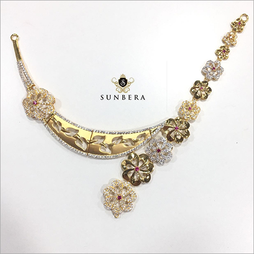 Ladies Gold Necklace - Yellow Gold, Custom Sizes & Designs | Ideal for Weddings, Parties, Engagements & Anniversaries, Eye-Catching Finishing
