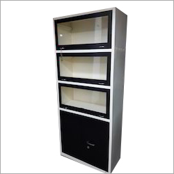 Steel Bookcase - Steel with Temper Proof Glass Shelves | Space Saving Design, Rust Proof Surface, Organized Storage Solution