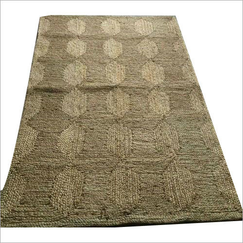 Jute Handmade Rugs - 100% Jute Material, Minimum Order of 10 Square Feet | Customized Design, Logo, Size, Plain Pattern, Floor Use