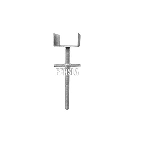 U Jack Scaffolding - Iron Material, 30-48 MM Diameter, Adjustable Design | High Load Bearing Capacity, Rust Proof, Versatile Usage