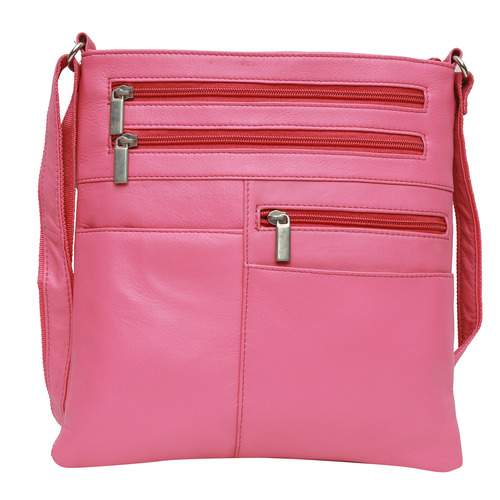 गुलाबी मेसेंजर बैग